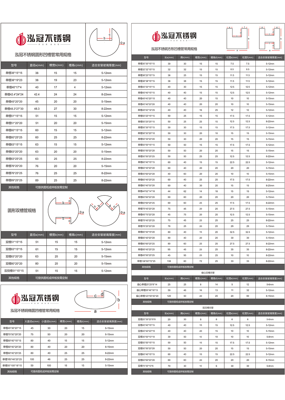 不銹鋼凹槽管規(guī)格型號(hào)